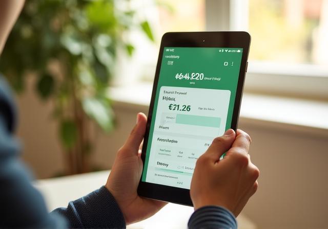 Illustration einer transparenten Finanzplanung auf einem modernen Tablet
